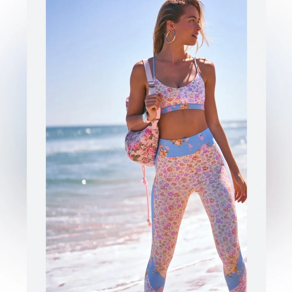 LoveShackFancy Floral and Blue Leggings - Picture 5 of 16